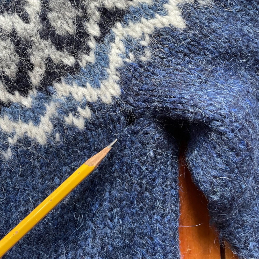 Icewear Edda Sweater Lopapeysa style Blue - Picture 2 of 8